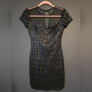 Elegant Black Sequin Dress